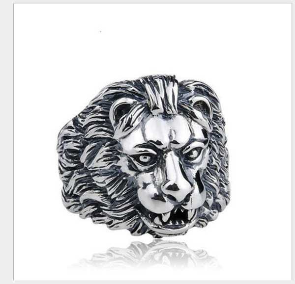 Fashion, personality, domineering, lion head, retro ring, Lion Ring