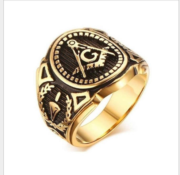 Golden ring tide male personality fashion ring