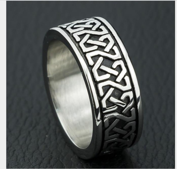 Hand painted titanium steel casting carved rings