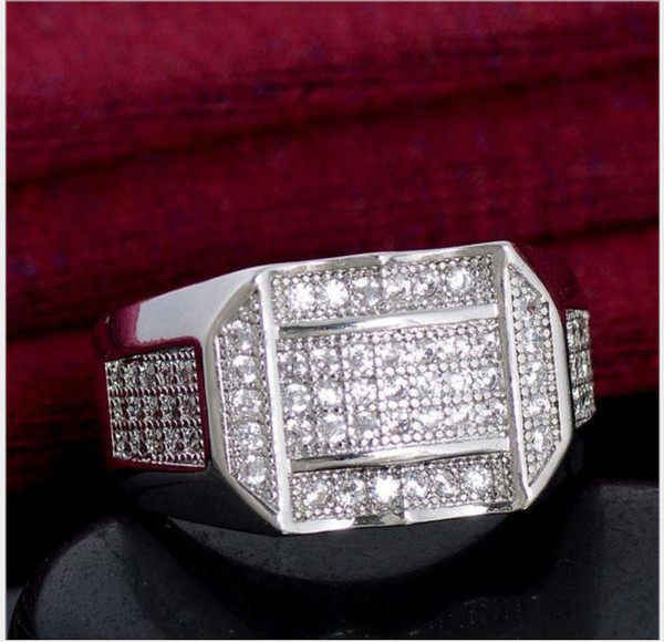 Hand decoration accessories 18K Fashion Ring Diamond male ring