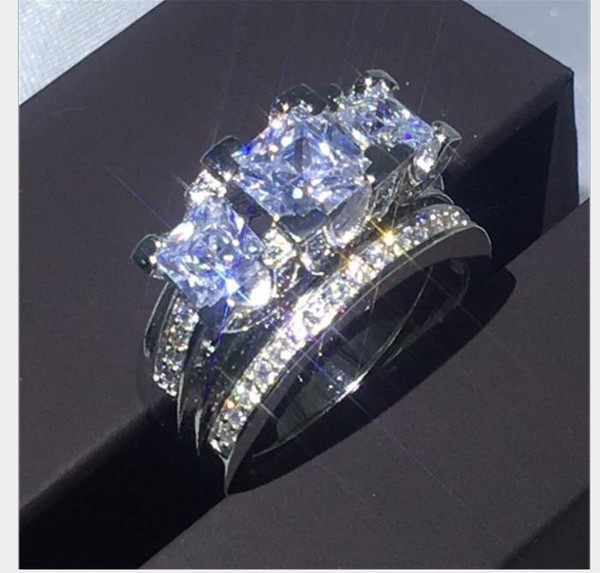 European and American zircon personality diamond set rings