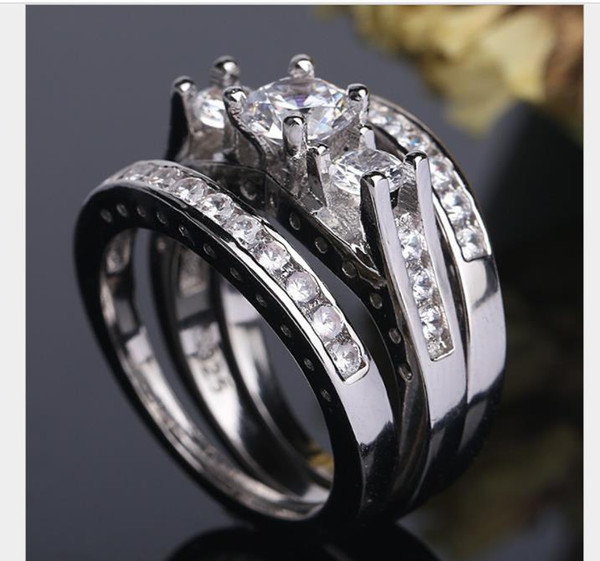 Rings, European and American couple rings, engagement rings, zircon rings