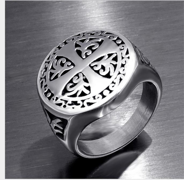 Stainless steel cross ring Rings for men and women in Europe and America