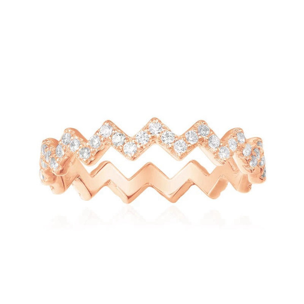 Famous design Monaco Z Rings women 18K rose gold plate 925 Sterling silver Fashion Fashion Rings with side Zircon Rings with box A17931OX