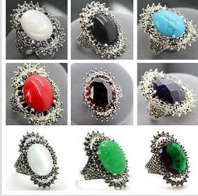 Free Shipping STYLISH 16*27mm NEW MARCASITE & 925 STERLING SILVER JEWELRY RING SIZE 7/8/9/10