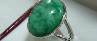 Free Shippin 2 colors wholesale simple style green/white Natural Stone fashion ring(#7.8.9)