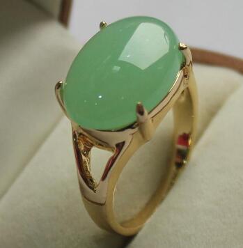 Free Shipping wonderful jewelry! lady's noblest GP light green jades ring (7,8,9#)