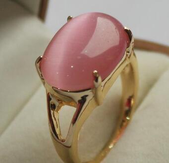 Free Shipping noblest jewelry lady's favorite GP pink jades ring (7,8,9#)