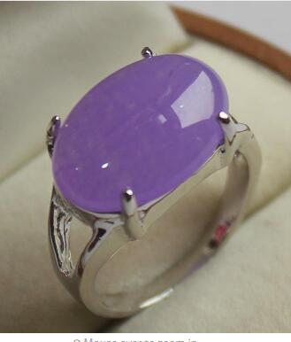 Free Shippingnice jewelry lady's beautiful purple jades silver plated ring 7/8/9#