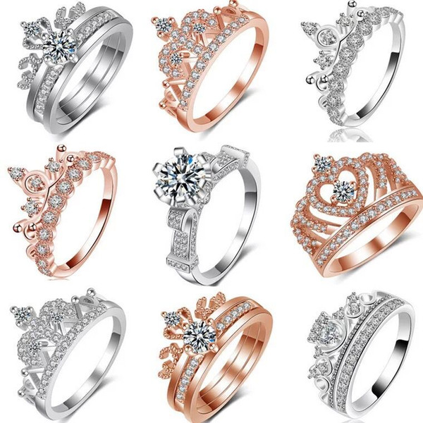 2018 Fashion Silver Color Zircon Rings For Women High Quality Women Wedding Rings Jewelry Girlfriend Gift Hot Sale