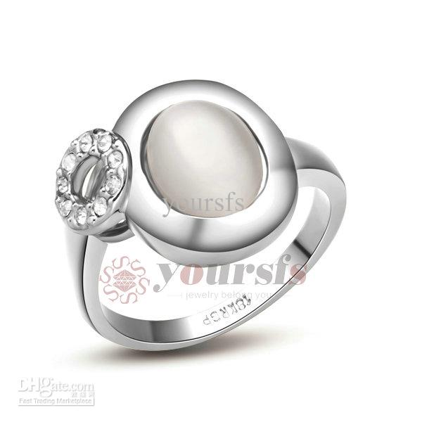 Yoursfs Rings Fashion Gift Austrian Crystal 18 K White Gold Plated Use Austria Crystal Sumptuous CAT