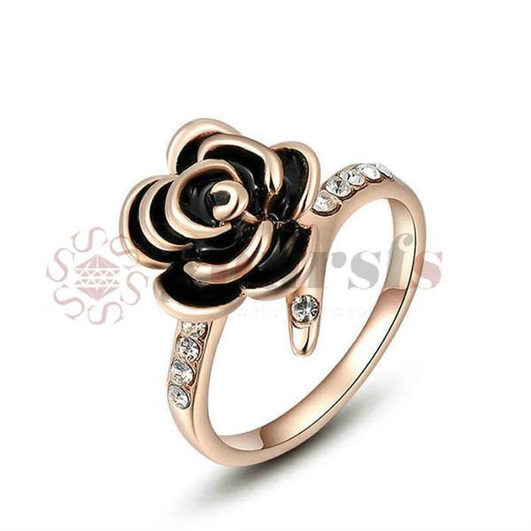 Yoursfs Gold 585 New Design Rose Flower Wedding Rings For Women Romantic Fine Crafted Engagement Bague Femme Online Shopping India