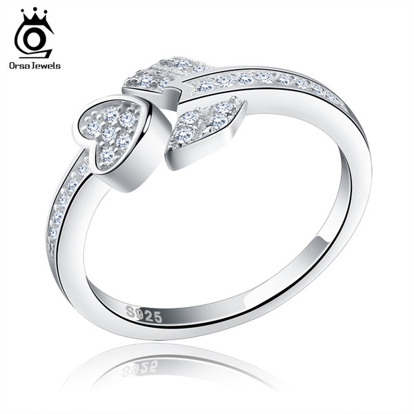 New Arrived Genuine 925 Silver Rings Heart Shape & Arrow-tail Design Adjustable Finger Rings For Women SR05