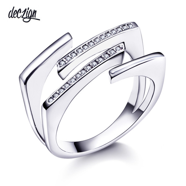 Deczign New Hot Style Lowest Price Classic Women Ring for Bridal High Quality Clear CZ Stone anel Luxury Fashion Ring Ladies anillos WA11330