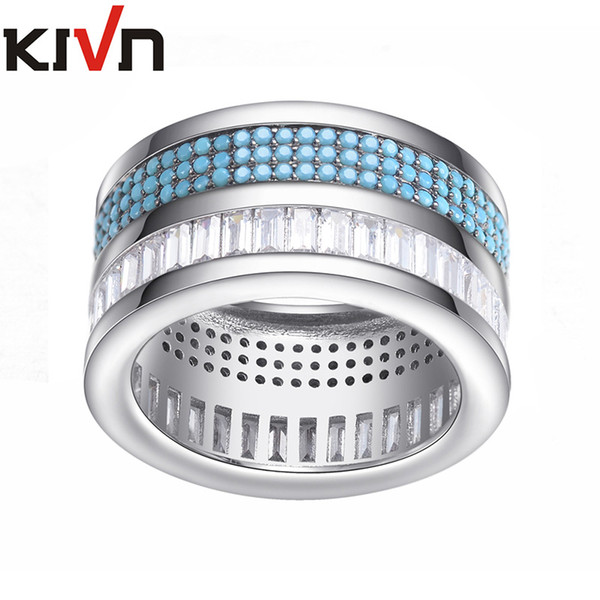 KIVN Womens Fashion Jewelry CZ Cubic Zirconia Bridal Engagement Wedding Ring Bands Christmas Mothers Day Birthday Girls Gifts