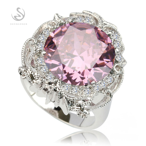 Explosion models Hot Noble Generous MN522 sz#6 7 8 9 Romantic Pink Cubic Zirconia Favourite Copper Rhodium Plated for women Rings Promotion