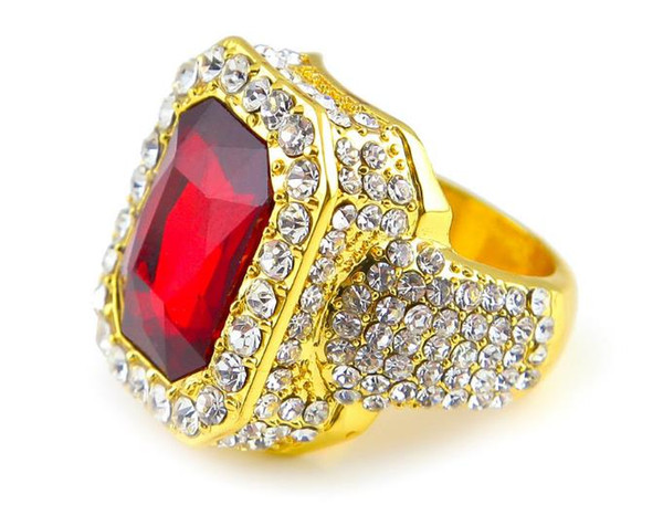 New European and American fashion trend attractive personality diamond ring sells boutique hip-hop alloy ring jewelry