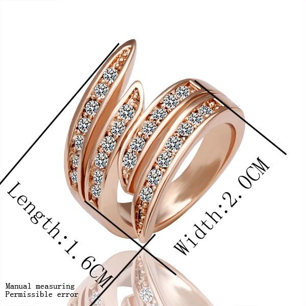 Hot Sales!!18K Rose Gold Plated Women Elegant Big Rings Genuine Austrian Crystal Fashion Costume Jewelry for Women