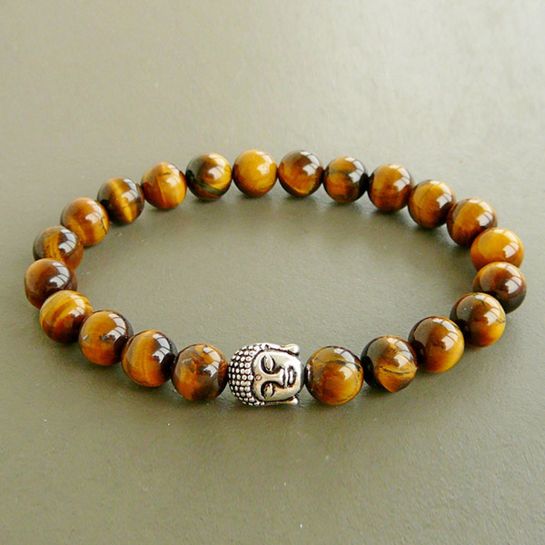 Buddha Wrap Bracelet, Meditation Bracelet, Yoga Bracelet, Tiger Eye Bracelet, Men's Tiger Eye Bracelet ,Men's Buddha Bracelet, mens budda