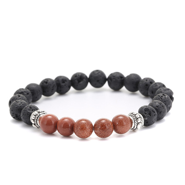 Volcanic stone bracelets weathering agate stone matte yoga set Buddha Beads Bracelet mens Bracelets Ethnic Tiger Eye Stone womens Jewelry