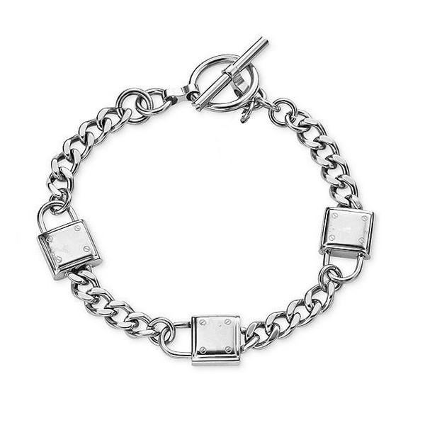 New York Fashion Brand High quality 3 padlock charm bracelets brand jewelry for men women silver/gold free shipping