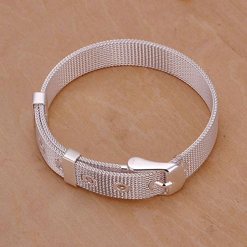 Fine 925 Sterling Silver Bracelet,XMAS New Style 925 Silver Chain Watch Bracelet For Women Men Fashion Jewelry n Link Italy Percing XH237