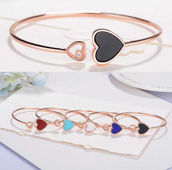 Happy ode 2 Andy heart type rose gold with the opening bracelet s925 sterling silver bracelet female jewelry manufacturers wholesale