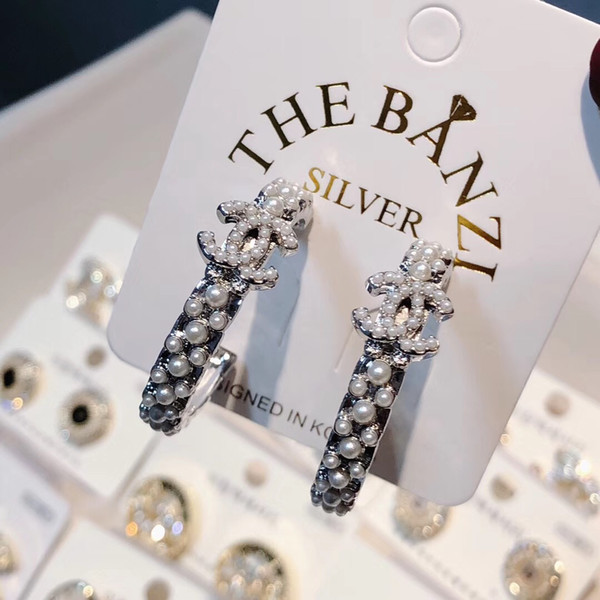 2019 A variety of styles of rhinestone alloy jewelry fashion earrings jewelry luxury earrings Mother's Day gift