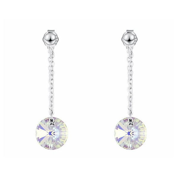 S925 Silver pendant Round Crystal Earrings Crystal from Swarovski For Women New Fashion jewelry accessories