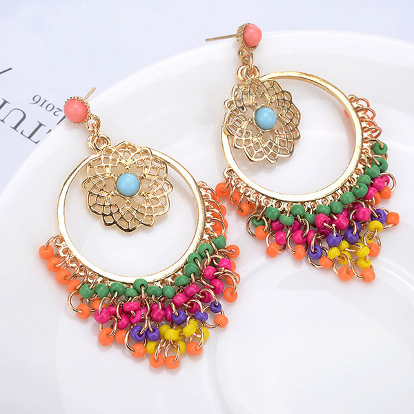 Handmade Chandelier Ethnic Bohemian Dangle Earrings vintage bohemia women jewelry Long Tassel Earrings for Women 2019 year gift