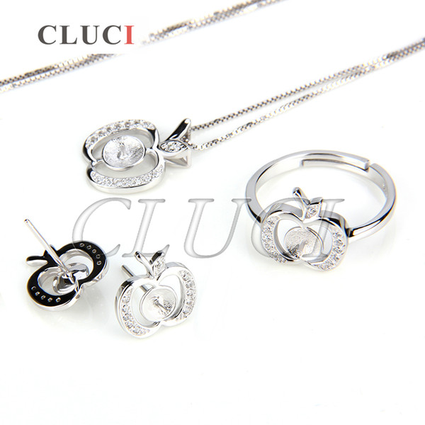 Wholesale Jewelry Set Accessories of 925 Silver Stud Earrings Pendant and Ring