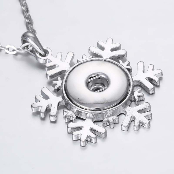 New Noosa Chunks Jewelry 18mm Snap Button Pendant Snow Snap Pendant Necklaces Without Chains