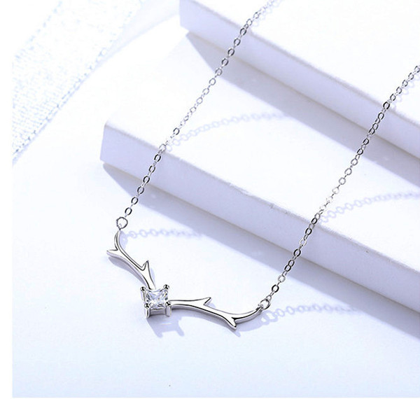 woman necklaces jewelry original 925 sterling silver animal angle pendants thin chains choker girls office lady fashion factory price 1pc