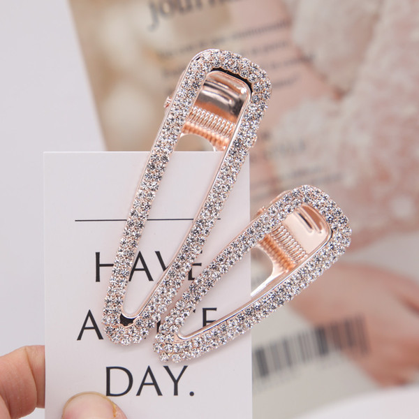 2019 Ins new fashion women hairpin hair elegant accessories jewelry rhinestone hair clips accessory well-made gifts for her