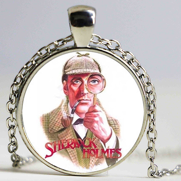 Wholesale Sherlock holmes Necklace Sherlock holmes Pendant Glass Dome Pendant Necklace