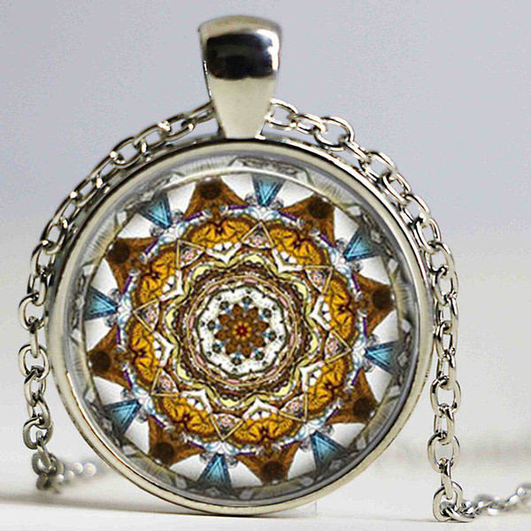 Collares 2017 Fashion Mandala Necklace Pendant for Women Vintage Yoga Collier Choker Necklace Jewelry Bijoux Colar Feminino