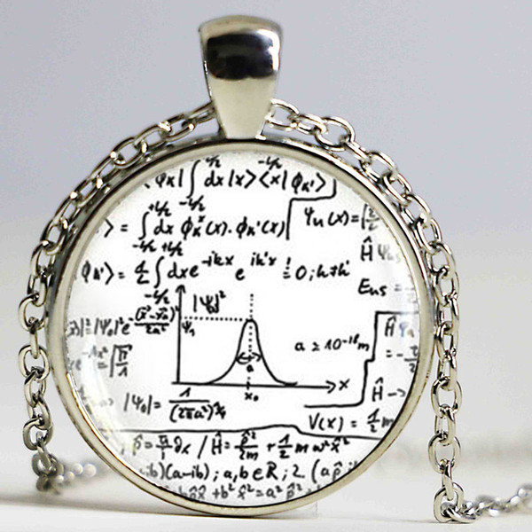 Math Equation Necklace Mathematical Formulas Jewelry Quantum Physics Chokers