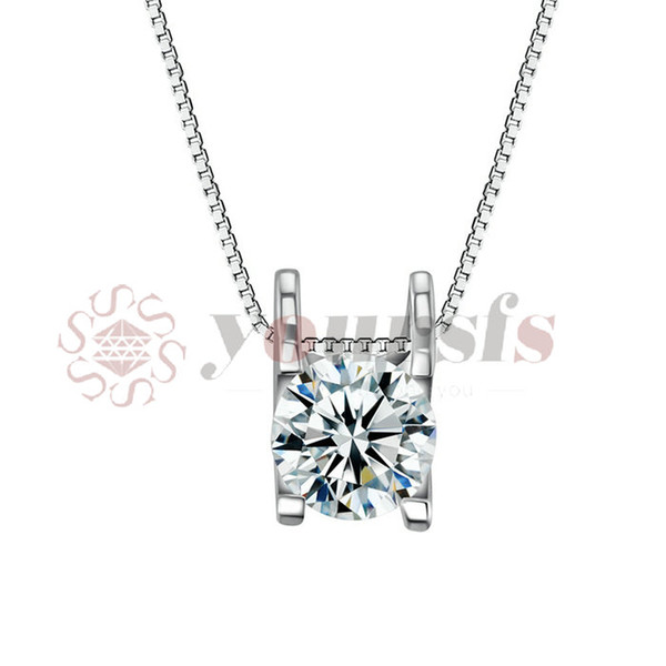 Yoursfs 925 Silver Simulated Diamond Pendant Necklace Fashion Silver Jewelry