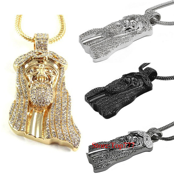 2018 New Iced Out JESUS Face Pendants with 32