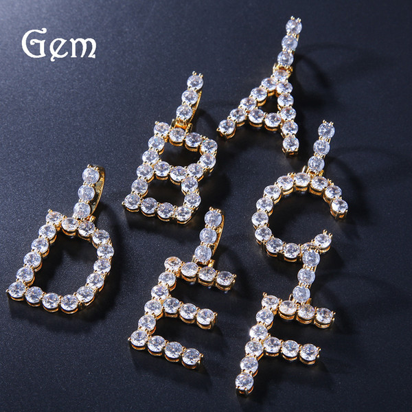 2019 New Hip Hop Zircon Necklace Personalized Letter Necklace Name Jewelry for Men Women Accessories Fashion Gift