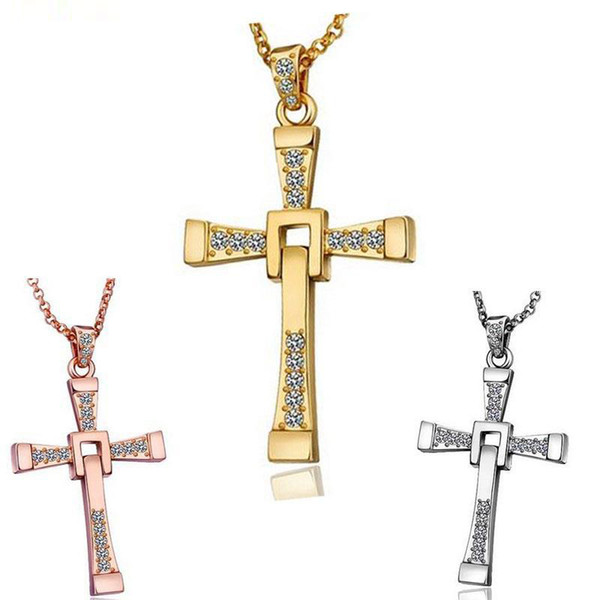 NKW703 NEW Fashion Infinity Cross Pendant Necklaces Wedding Party Event Silver Plated Chain Elegant Jewelry For Women Ladies free shipping