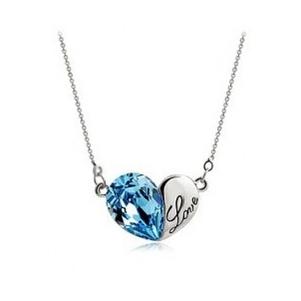 Austrian Crystal Love Heart Pendant Necklace 2014 New Lady Jewelry