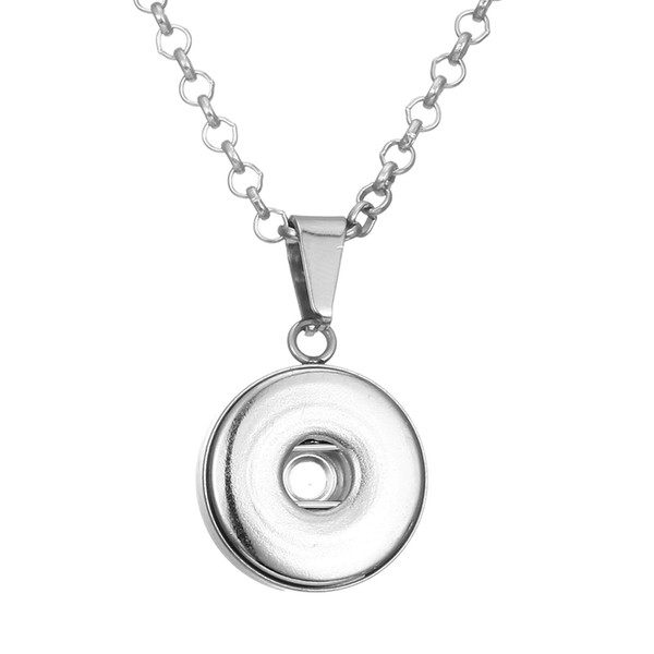 NOOSA Snap Button Charm Fit 18/20mm Ginger Snaps Pendant Necklace Jewelry with Stainless Steel Chain/genuine Leather chain