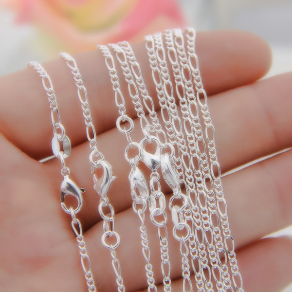 Fashion Jewelry Solid Silver Plated Necklace Snake Chains With Lobster Clasp Fit For DIY Lady Necklaces 16-30 Inch SH16*10