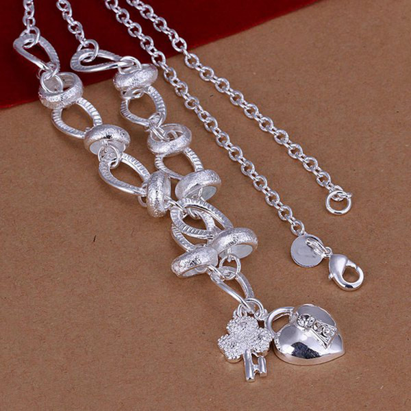 Fine 925 Sterling Silver Necklace 18Inch Shake Chain Link,2018 Fine Real 925 Silver Link Chain Italy Necklace New Style Hot SN190