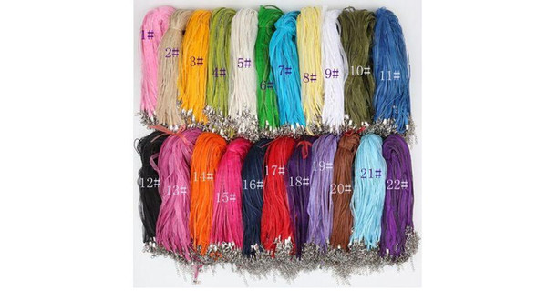 Fashion 100pcs/lot 22Colors you choose Organza Voile Ribbon Necklaces Pendants Chains 3+1 18