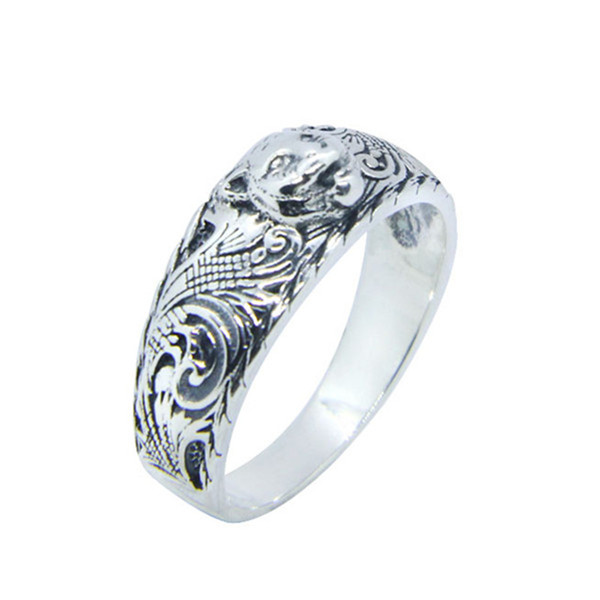 Rany&Roy New Design 925 Sterling Silver Animal Leopard Ring S925 Hot Selling Lady Girls Leopard Head Ring