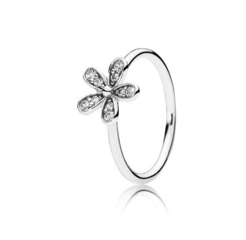 2016 New Fashion Elegant Pandora Ring Rhinestone Flower Ring finger Joint For Women Wedding Jewelry Set Fashion Bride lover Jewelry Sets