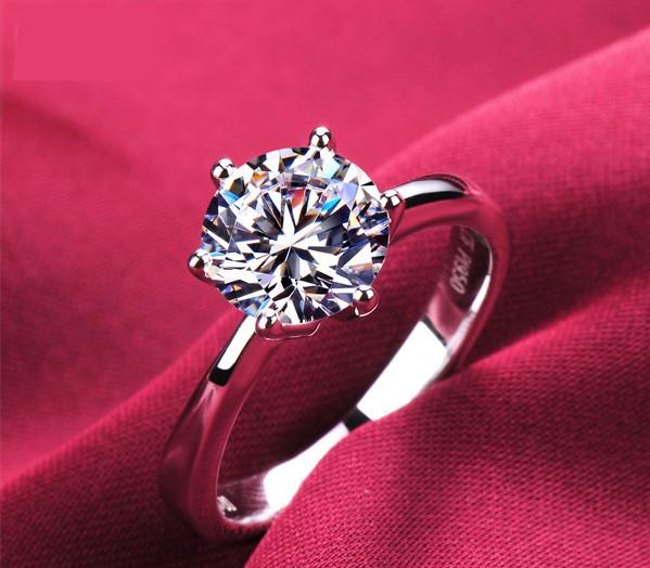 New! Real 925 Sterling Silver Ring for Women Silver Wedding Engagement Jewelry Ring N61