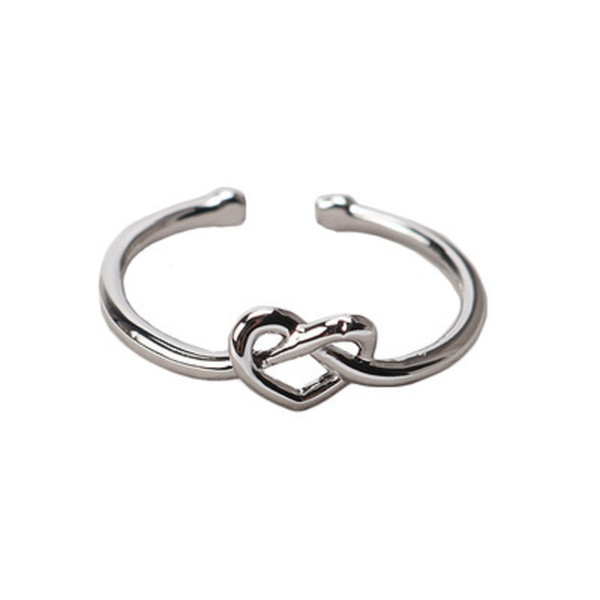 Silver Plated Infinity Knot Ring Simple Knuckle Heart Knot Rings Star Crown Rings for Women Girl Wedding Engagement Jewelry Gift Cheap